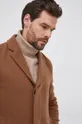 hnedá Vlnený kabát Selected Homme