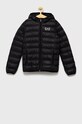 Dětská péřová bunda EA7 Emporio Armani s podšívkou černá 8NBB34.BN29Z