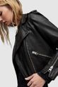 AllSaints - Kožená bunda Balfern Biker čierna