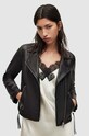 AllSaints - Kožená bunda Dalby Biker WL004N čierna AA00