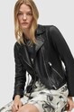 Îmbrăcăminte AllSaints - Geaca de piele Dalby Biker WL004N negru