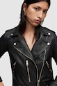 Kožená bunda AllSaints WL154W čierna
