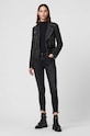 Kožená bunda AllSaints WL047C čierna