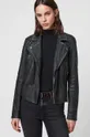 μαύρο Δερμάτινο jacket AllSaints Γυναικεία