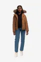 Pernata jakna Woolrich Arctic Raccoon Short Polar High Collar Fur Parka smeđa