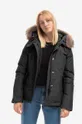 black Woolrich down jacket Arctic Raccoon Short Women’s