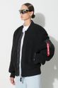 Bunda Alpha Industries Ma-1 Teddy čierna 108102.03