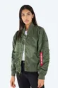зелений Куртка-бомбер Alpha Industries Жіночий