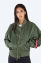 green Alpha Industries bomber jacket