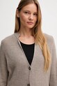 United Colors of Benetton kardigan z dodatkiem wełny beżowy 1235D6934