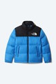 Detská páperová bunda The North Face Youth 1996 Retro Nuptse zateplené modrá NF0A4TIM
