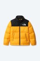 The North Face geaca de puf pentru copii Youth 1996 Retro Nuptse cu captuseala galben NF0A4TIM56P