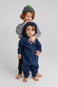 Παιδική ολόσωμη φόρμα Reima Parvin μαλλί σκούρο μπλε 5200037A