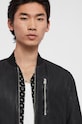 AllSaints - Kurtka bomber skórzana KINO LEATHER BOMBER ML026J czarny AA00