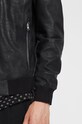 AllSaints - Kožna bomber jakna Kino Leather Bomber ML026J crna