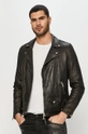 AllSaints - Kožená bunda Milo Biker Pánsky