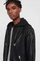 AllSaints - Kožená bunda Harwood Jacket čierna