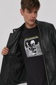 Kožená bunda Jack & Jones 12193268 čierna