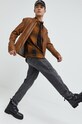 Kožená bunda Jack & Jones 12191012.Cognac hnědá AA00