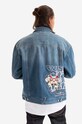 Clothing Evisu cotton denim jacket 2ESHTM2DJ713LFCP blue