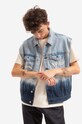 Evisu denim vest non-insulated blue 2ESHTM2VS711XXDN