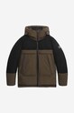 Páperová bunda Woolrich Male Mixed Media Teton Jacket CFWOOU0525MRUT172 CFWOOU0525MRUT1723 zelená