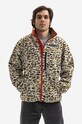 PLEASURES bluza z domieszką wełny Strain Fuzzy Jacket bez kaptura multicolor P21W002