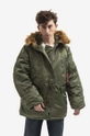 zöld Alpha Industries rövid kabát N3B N3B Férfi