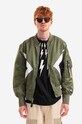 Oboustranná bomber bunda Alpha Industries x Neil Barrett MA-1 nezateplené zelená 106120.01