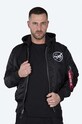 Alpha Industries giubbotto bomber reversibile MA-1 LW HD NASA Glow Rev non isolato nero 116106.03
