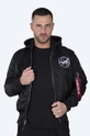 čierna Obojstranná bunda bomber Alpha Industries MA-1 LW HD NASA Glow Rev 116106 03 Pánsky