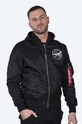 Alpha Industries giubbotto bomber reversibile MA-1 LW HD NASA Glow Rev 116106.03 nero