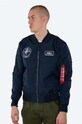Alpha Industries bomber jacket MA-1 TT Glow In The Dark 116102.07 navy