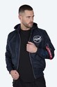 Alpha Industries reversible bomber jacket MA-1 LW HD NASA Glow Rev with navy 116106.07