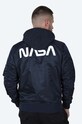 Clothing Alpha Industries reversible bomber jacket MA-1 LW HD NASA Glow Rev 116106.07 navy