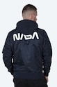 Clothing Alpha Industries reversible bomber jacket MA-1 LW HD NASA Glow Rev 116106.07 navy