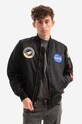 Alpha Industries kurtka bomber MA-1 VF NASA nieocieplane czarny 166107.03