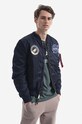 Bomber jakna Alpha Industries MA-1 VF NASA LP za prijelazno razdoblje mornarsko plava 166107LP.07