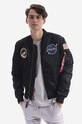 Bunda Alpha Industries MA-1 VF NASA LP 166107LP 03 bomber čierna 166107LP.03