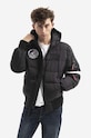 Alpha Industries geacă Hooded Puffer Fd Nasa cu captuseala negru 198121.03