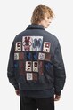 Clothing Wood Wood jacket Casey Nylon Patch Bomber 12235101.1238 navy