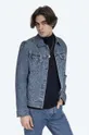 tmavomodrá Rifľová bunda A.P.C. Veste Jean Us COZZK-H02223 INDIGO Pánsky