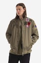 Maharishi geacă bomber cu două fețe cu captuseala verde 8046.OLIVE