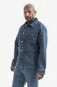 niebieski A.P.C. kurtka jeansowa bawełniana Veste Nathanael COET Męski