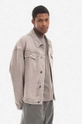 Bavlněná džínová bunda A-COLD-WALL* Overdye Denim Jacket ACWMH023 LIGHT GREY