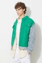 PLEASURES geacă Fried Trucker Jacket verde P23SP004