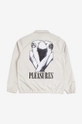 PLEASURES jacket Bended Coach Jacket white