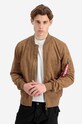 Alpha Industries bomber jacket MA-1 VF Vegan Suede 106107 13 non-insulated brown 106107.13