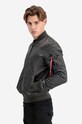Alpha Industries geacă bomber cu două fețe MA-1 LW AOP Rainbow gri 106109.136