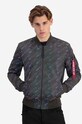 Alpha Industries geacă bomber cu două fețe MA-1 LW AOP Rainbow 106109.136 gri